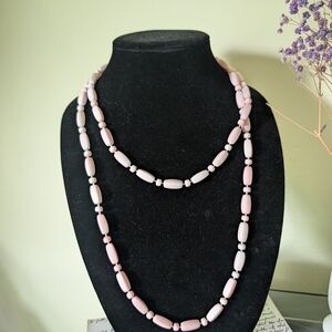 Elegant Pink Beaded Necklace